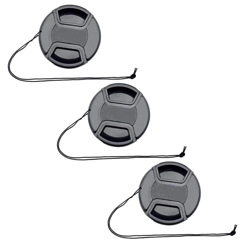 ULBTER 52mm Lens Cap Cover for Sigma E-Mount 30mm F1.4 Contemporary DC DN Lens for Sony Alpha a6600 a6500 a6400 a6300 a6000 a6100 a5100 a5000 Digital Camera, 3 Pack - Black - Image 1